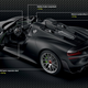 Illustration depicting all of the Porsche 918 Spyder Weissach Package's weight savings